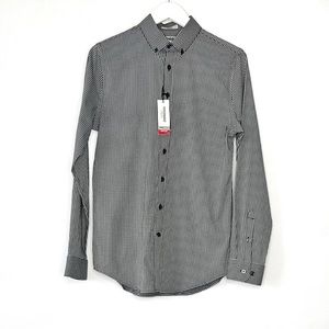 Express long sleeve button down black and white 
Stretch performance shirt sz S